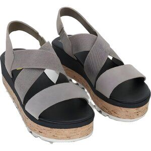 Women's Gray Platform Sandals